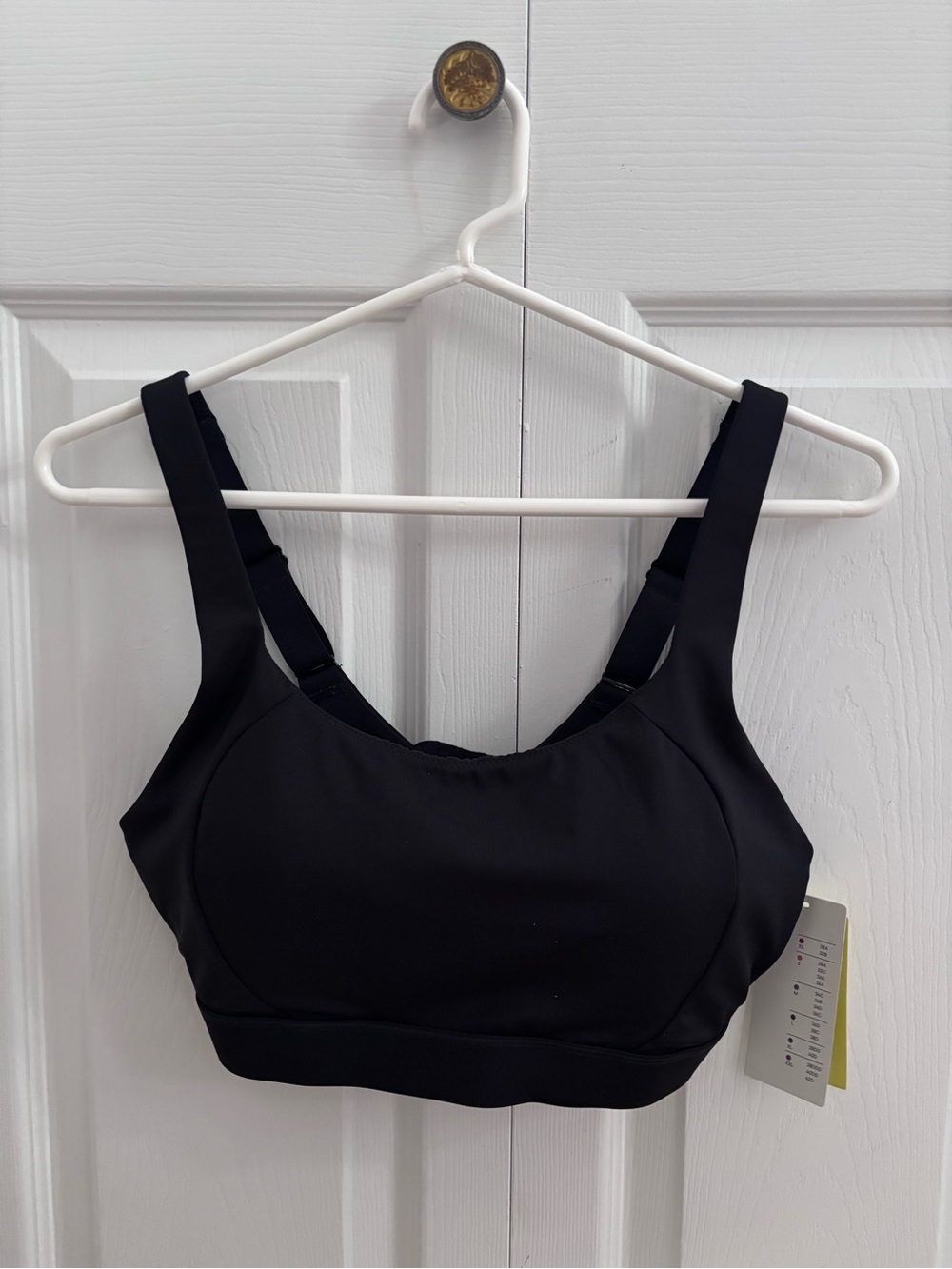 all in motion Black Adjustable High Support Sports Bra Medium 34C 36B 34D 36C